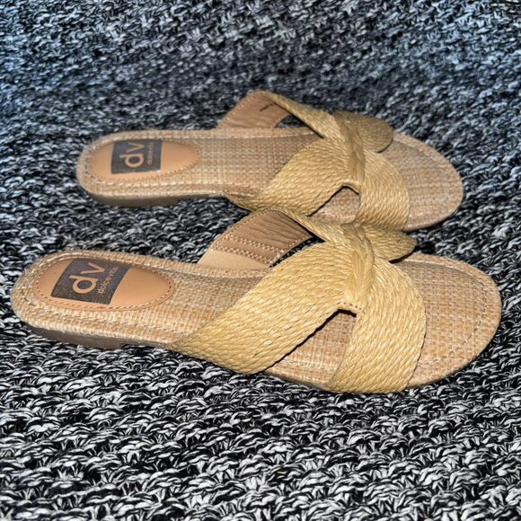 NWOT Never Worn DV Dolce Vita Geeya Flat Sandals (Size 6, Raffia) - Picture 4 of 8